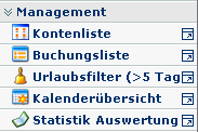 Menüleiste Management Menüleiste Management